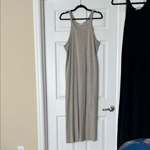 OZMA Tank Dress - Noil Silk Jersey - Heather Grey